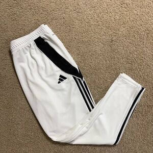Adidas Men's Tiro Track Pants White/Black Stretch Athletic 24 New Sz L, XL, 2XL